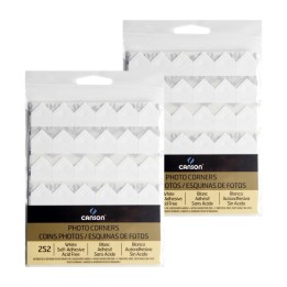 Canson Canson Self-Adhesive Photo Corners, White, 252 Per Pack, 2 Packs