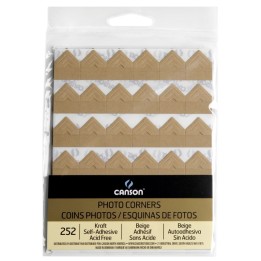 Canson Canson Self-Adhesive Photo Corners, Kraft, Set of 252