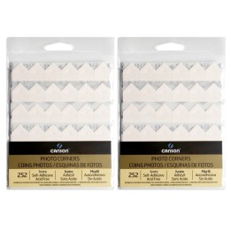 Canson Canson Self-Adhesive Photo Corners, Ivory, 252 Per Pack, 2 Packs