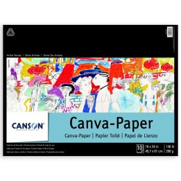 Canson Artist Series Canva Canvas Pad, Foldover Binding, 10 Sheet, 18x24 inch, 1 Count