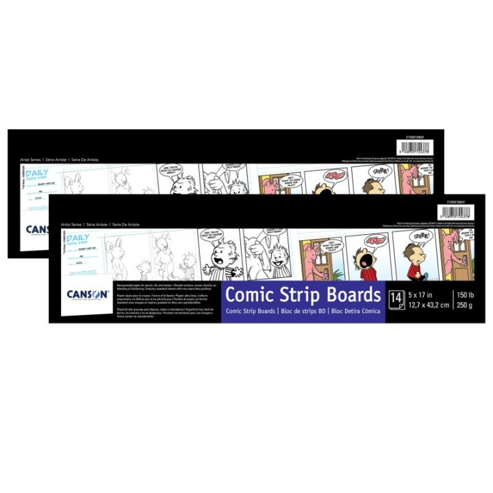 Canson Artist Series Comic Strip Board, 14 Sheet, 5x17 inch, Pack of 2