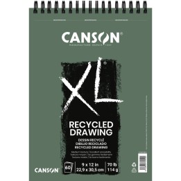 Canson XL Series Drawing Pad, Recycled, Top Wire Binding, 60 Sheet, 9x12 inch, 1 Count