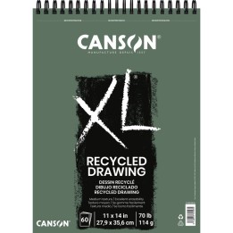 Canson XL Series Drawing Pad, Recycled, Top Wire Binding, 60 Sheet, 11x14 inch, 1 Count