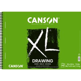 Canson XL Series Drawing Pad, Side Wire Binding, 30 Sheet, 18x24 inch, 1 Count