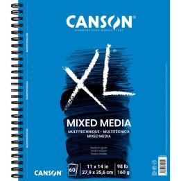 Canson XL Series Mixed Media Pad, Side Wire Binding, 60 Sheet, 11x14 inch, 1 Count