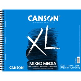 Canson XL Series Mixed Media Pad, Side Wire Binding, 60 Sheet, 14x17 inch, 1 Count