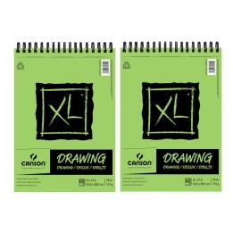 Canson XL Series Drawing Pad, Top Wire Binding, 60 Sheet, 9x12 inch, Pack of 2