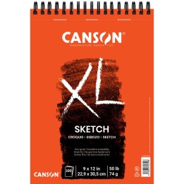 Canson XL Series Sketch Pad, Top Wire Binding, 100 Sheet, 9x12 inch, 1 Count