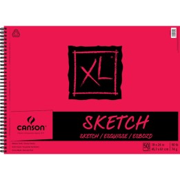 Canson XL Series Sketch Pad, Side Wire Binding, 50 Sheet, 18x24 inch, 1 Count