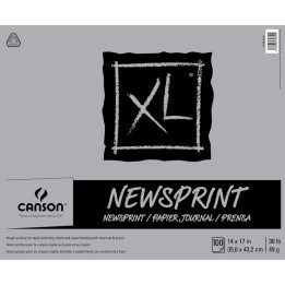 Canson XL Series Newsprint Pad, Tape Binding, 100 Sheet, 14x17 inch, 1 Count