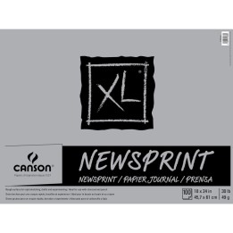 Canson XL Series Newsprint Pad, Foldover Binding, 100 Sheet, 18x24 inch, 1 Count