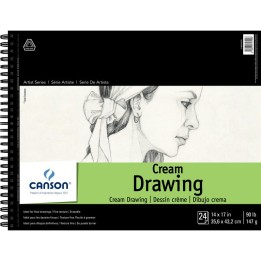 Canson Artist Series Drawing Pad, Side Wire Binding, 24 Sheet, 14x17 inch, 1 Count