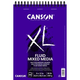 Canson XL Series Mixed Media Pad, Top Wire Binding, 30 Sheet, 9x12 inch, 1 Count