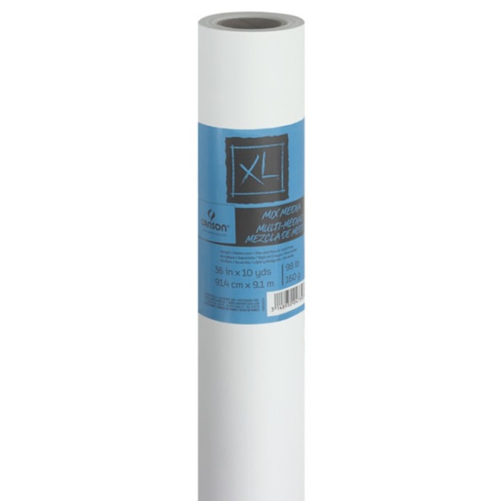 Canson Mixed Media Paper Roll, 98lb, 36in x 10yd