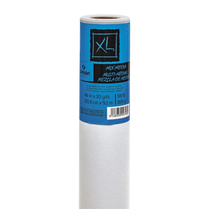 Canson Mixed Media Paper Roll, 98lb, 48in x 10yd