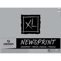 Canson XL Series Newsprint Pad, Foldover Binding, 50 Sheet, 18x24 inch, 1 Count