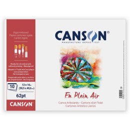 Canson Artist Series Canva Plein Air Canvas Board, Foldover Binding, 10 Sheet, 12x16 inch, 1 Count