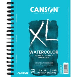 Canson XL Series Watercolor Pad, Heavyweight White Paper, Side Wire Binding, 30 Sheet, 7x10 inch, 1 Count