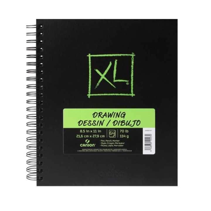 Canson XL Series Drawing Art Book, 60 Sheet, 8.5X11 inch, 1 Count