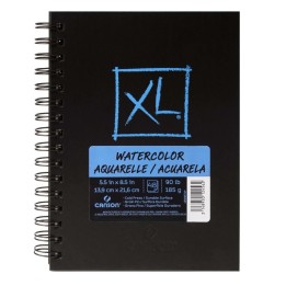 Canson XL Series Watercolor Art Book, Midweight White Paper, Side Wire Binding, 48 Sheet, 5.5X8.5 inch, 1 Count
