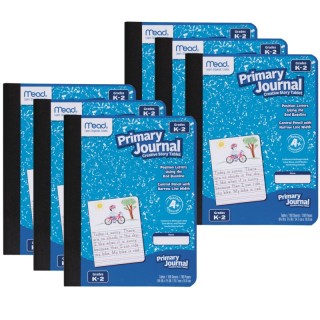 Mead® Primary Journal Half Page Ruled, 100 Sheets Per Book, Pack of 6