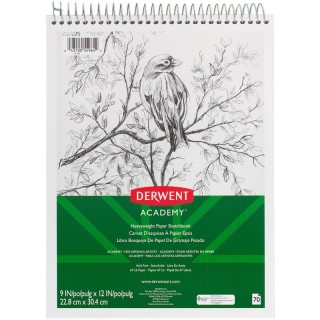Mead® Derwent Academy™ Wirebound Sketchbook 9" x 12", 70CT