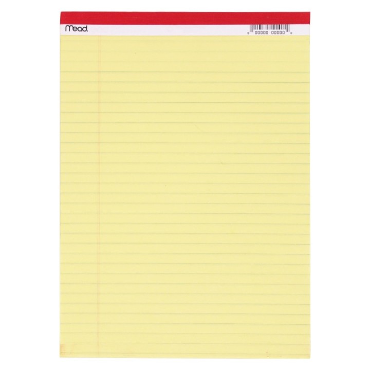Mead® Standard Legal Pad, 8-1/2" x 11-3/4", 50 Sheets