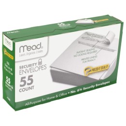 Mead® Press-It Seal-It® Security Envelopes, #6.75, 55 count