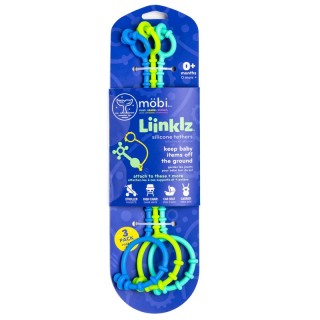 Mobi LIINKLZ® Teether, Cool, 3-Pack