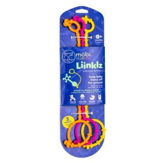 Mobi LIINKLZ® Teether ,Vibrant, 3-Pack