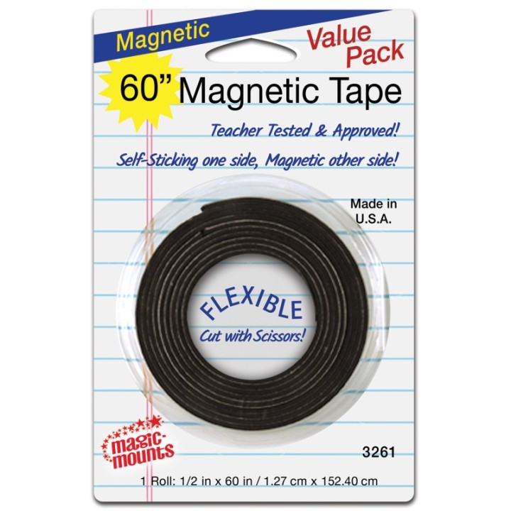 Magic-Mounts® Magnetic Tape, 1/2" x 60" Roll