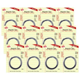 Magic-Mounts® Self-Sticking Magnetic Tape Roll, 1/2" x 30", Pack of 12