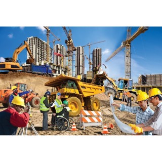 MOJO Construction Zone Floor Puzzle, 48 Pieces