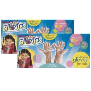 gLovies Multipurpose Disposable Gloves, 100 Per Box, Pack of 2