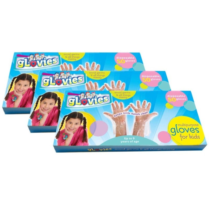 gLovies Multipurpose Disposable Gloves, 50 Per Box, 3 Boxes