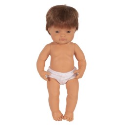 Miniland Anatomically Correct 15" Baby Doll, Caucasian Boy, Red Hair