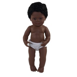 Miniland Anatomically Correct 15" Baby Doll, African-American Boy