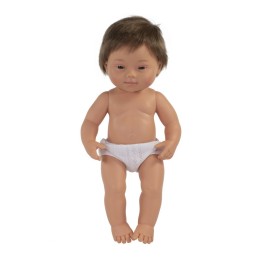 Miniland Anatomically Correct 15" Baby Doll, Down Syndrome Boy