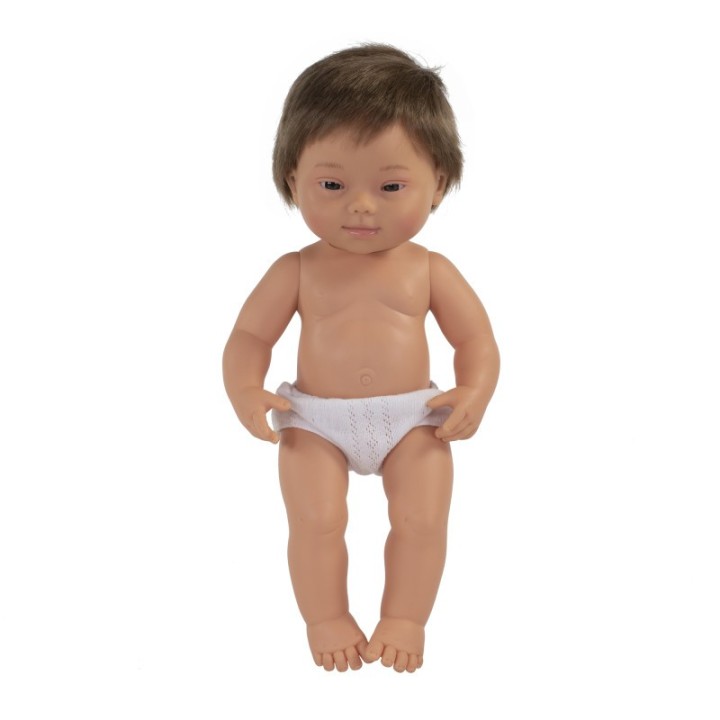 Miniland Anatomically Correct 15" Baby Doll, Down Syndrome Boy