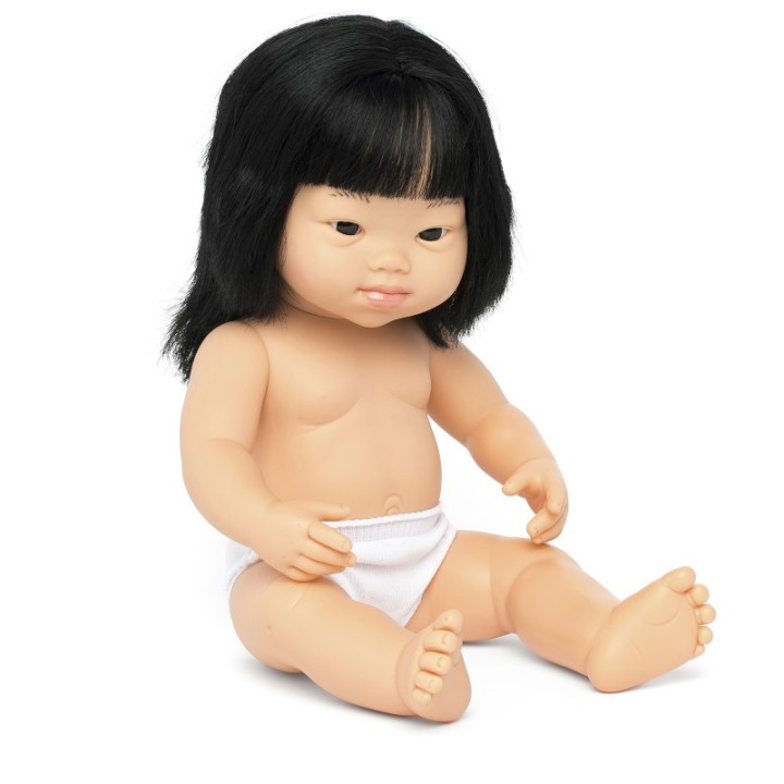 Miniland Anatomically Correct 15" Baby Doll, Down Syndrome Asian Girl