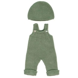 Miniland Clothes for 15" Dolls, Knitted Outfit Overall & Beanie Hat