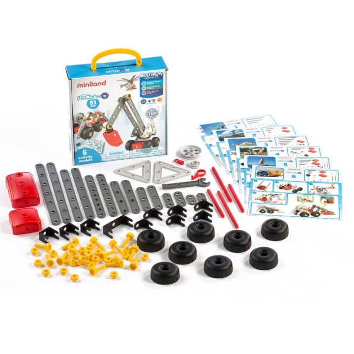 Miniland Mecaniko, Vehicle Building Set, 81 Pieces