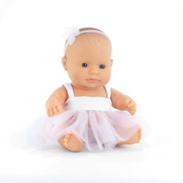 Miniland My Friends & Me Baby Doll, Caucasian Girl, 8-1/4" (Bag)