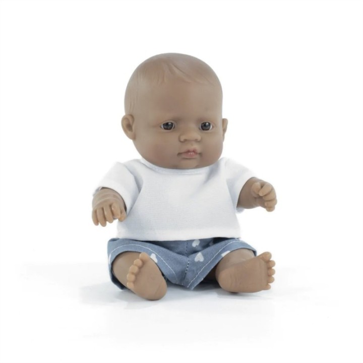 Miniland My Friends & Me Baby Doll, Hispanic Boy, 8-1/4" (Bag)