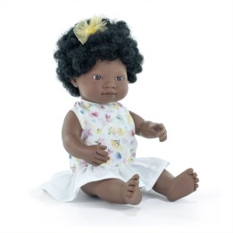 Miniland My Friends & Me Baby Doll, African Girl, 15", Boxed