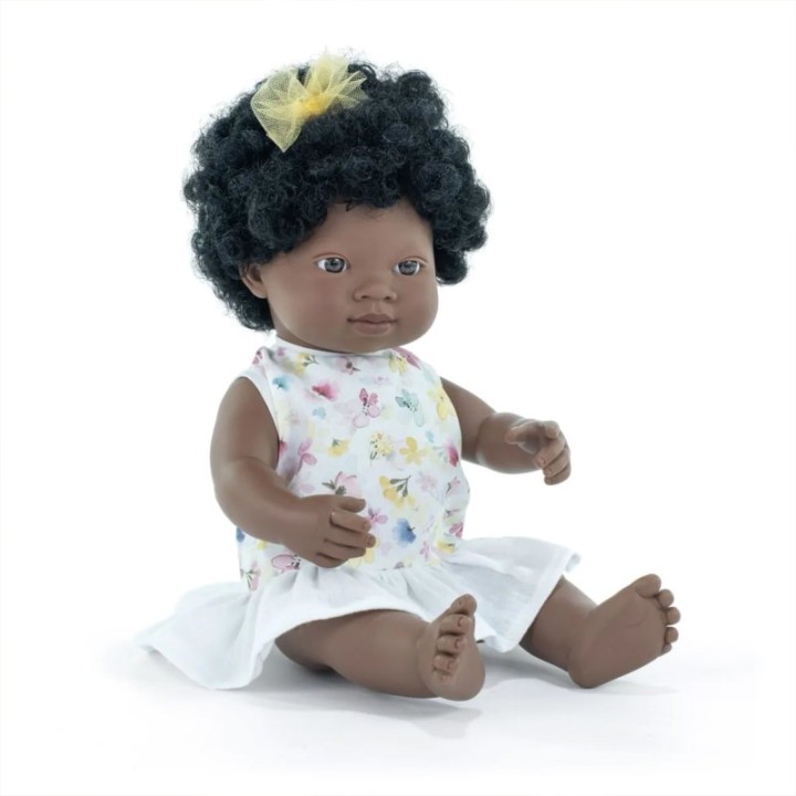 Miniland My Friends & Me Baby Doll, African Girl, 15", Boxed