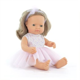 Miniland My Friends & Me Baby Doll, Dark Blonde Girl, 15", Boxed