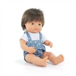 Miniland My Friends & Me Baby Doll, Brunette Boy, 15", Boxed