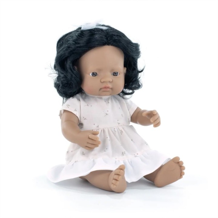 Miniland My Friends & Me Baby Doll, Hispanic Girl, 15", Boxed