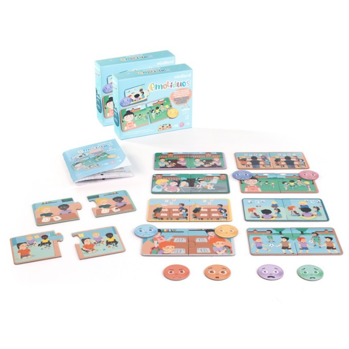 Miniland Emotiduos Board Game, Pack of 2